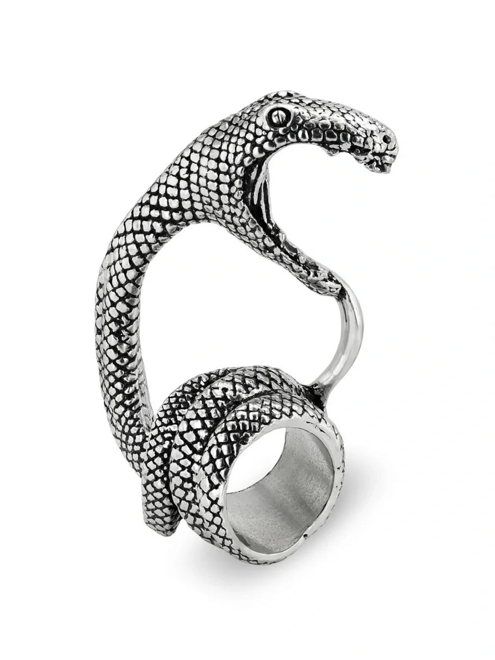 Pure Pewter Adderbite Snake Ring by Alchemy Gothic England, out of production!